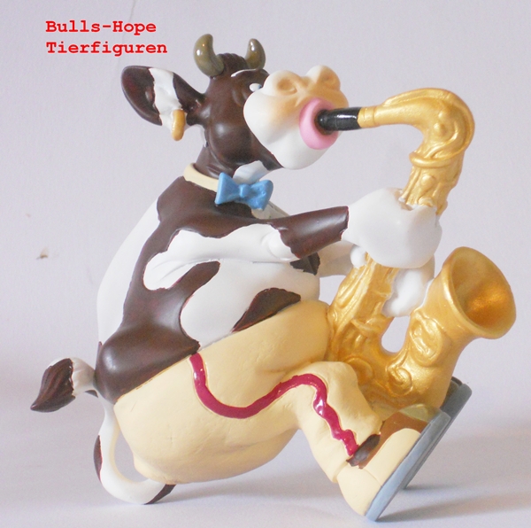 ° Kuh spielt Saxophon , 1 von 5 Bandmitgliedern, So'Vache